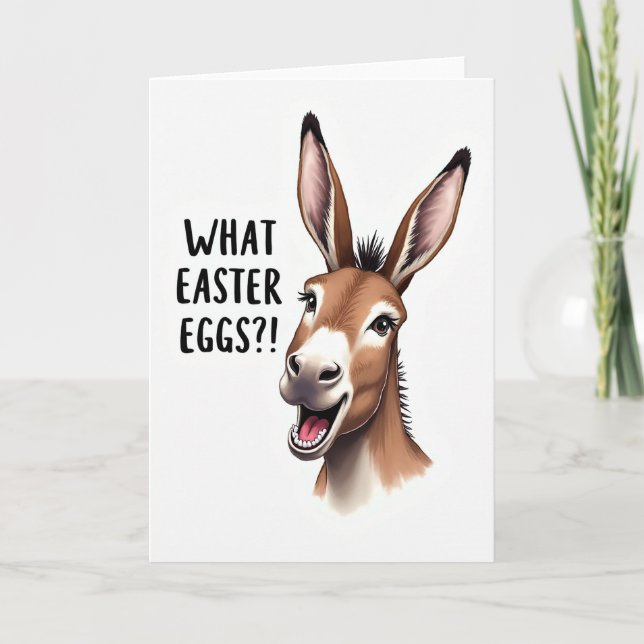 What Easter Eggs Horse Funny Card (Front)