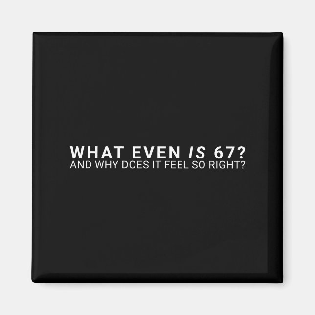 What Even Is 67 Meme  Magnet (Front)