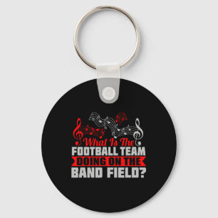 What Football Team On Marching Band Field Funny Gi Keychain