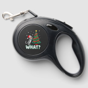 What Funny Cat Pushing Christmas Tree Over Cat Xma Retractable Pet Leash