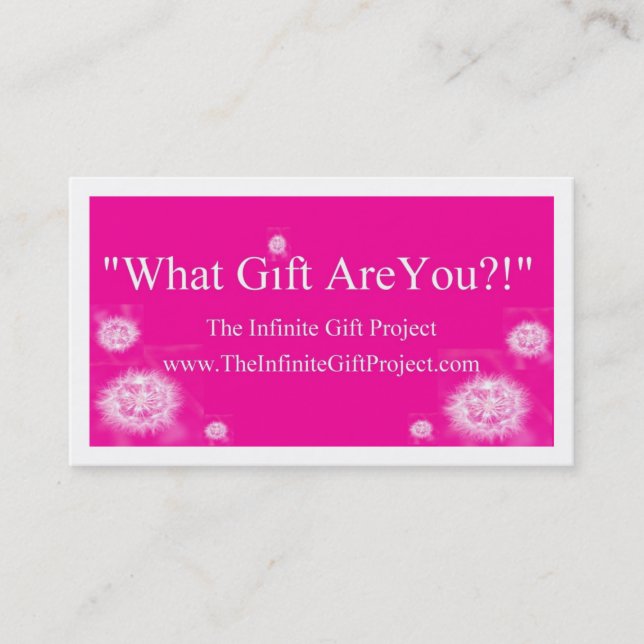 "What Gift Are You?!" Business Card (Front)