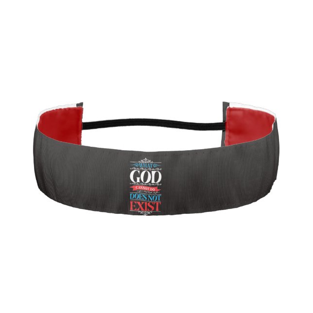 What God Cannot Do Does Not Exist  Athletic Headband (Front)