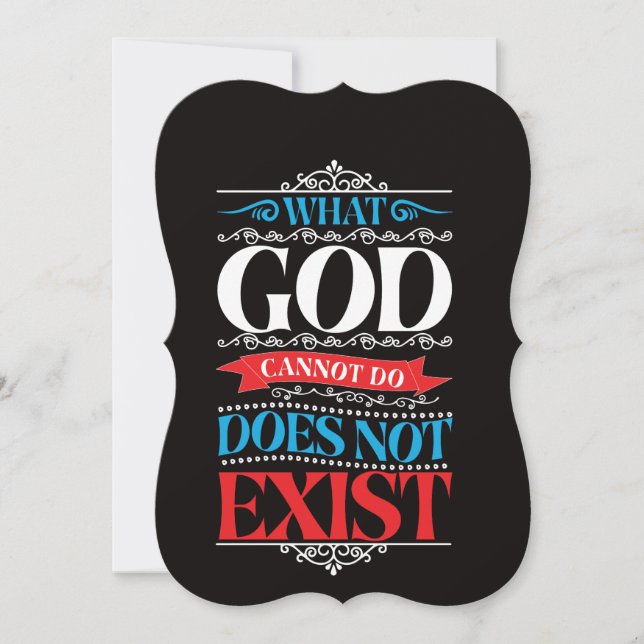 What God Cannot Do Does Not Exist Invitation (Front)