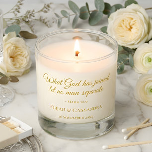 What God Has Joined Catholic Wedding Scented Candle
