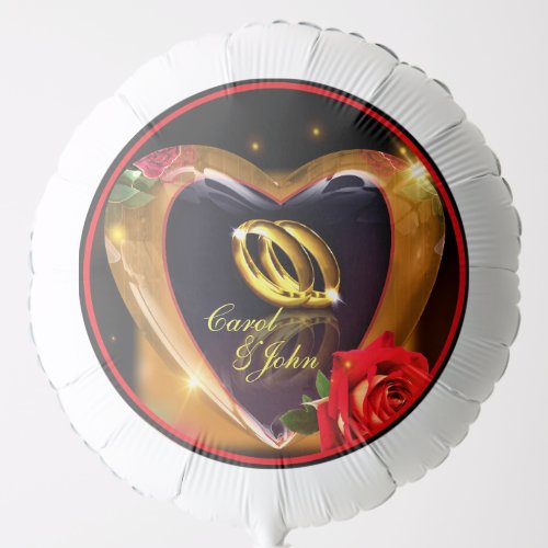 What God Has Put Together Gold  Red Wedding Balloon