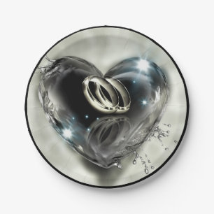 What God Has Put Together Wedding (Silver) Paper Plates