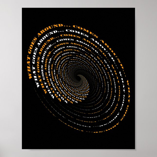 What Goes Around Comes Around Motivational  Poster (Front)