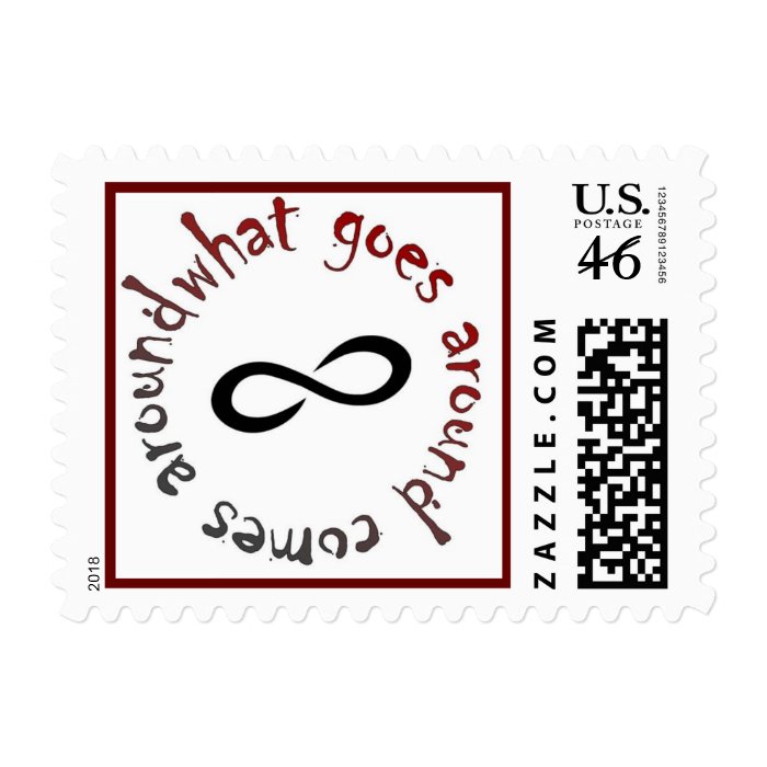 What goes around, comes around postage stamp