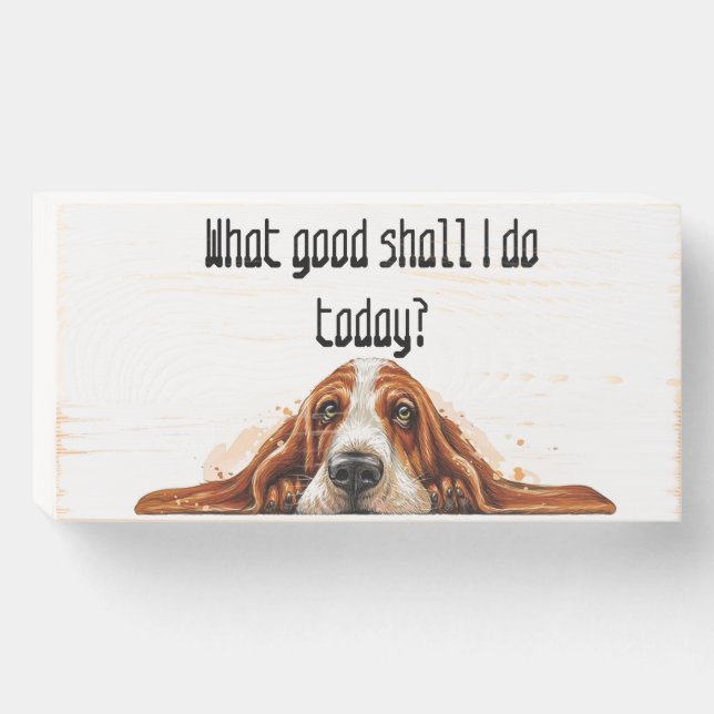 “What Good Shall I Do Today” Wooden Box Sign (Front Horizontal)