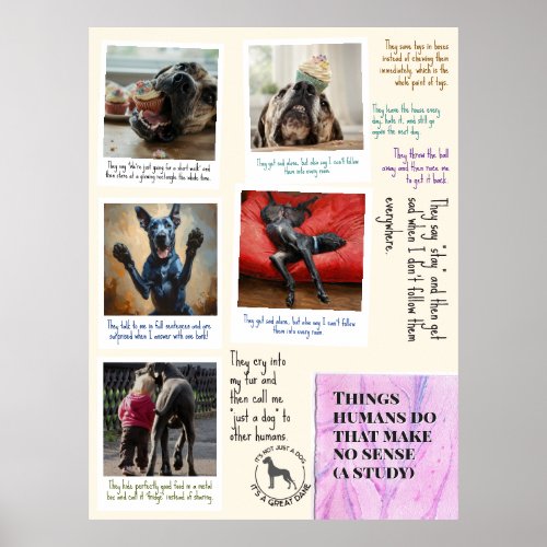 What Great Danes think about humas Poster