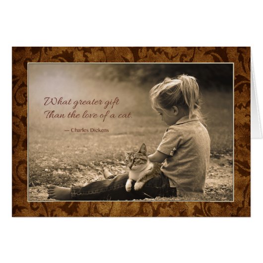 “What greater gift than the love of a cat.” Cards (Front Horizontal)