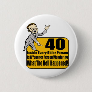 What Happened 40th Birthday Gifts Button