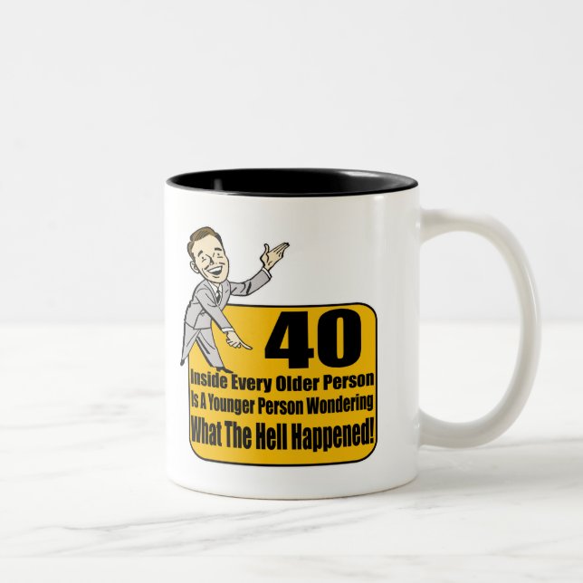 What Happened 40th Birthday Gifts Two-Tone Coffee Mug (Right)