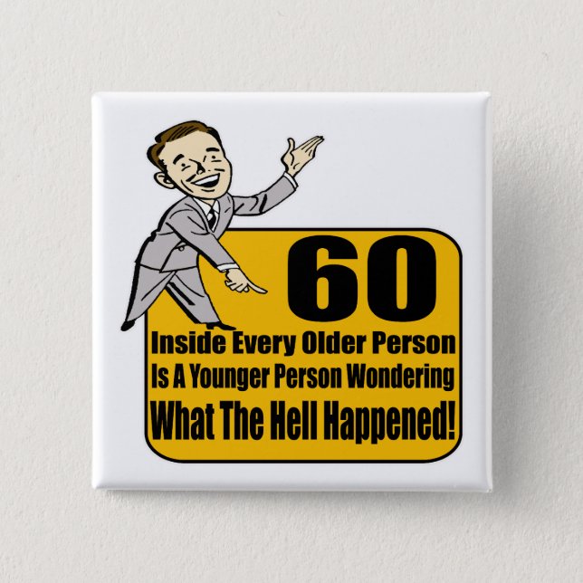 What Happened 60th Birthday Gifts Pinback Button (Front)