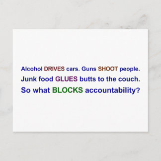 What happened to personal accountability postcard