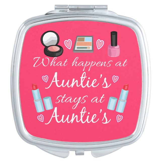 What happens at Auntie's stays at Auntie's Mirror For Makeup (Front)