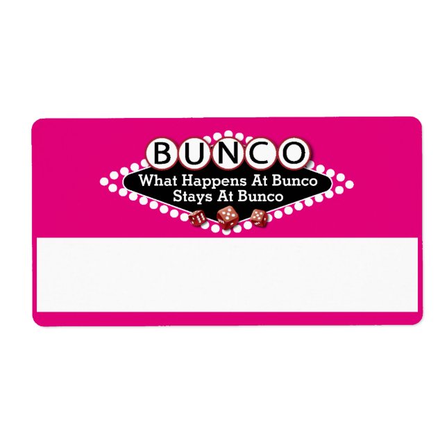 What Happens At Bunco Name Tags (Front)