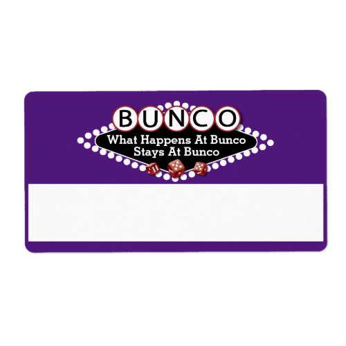 What Happens At Bunco Name Tags Purple