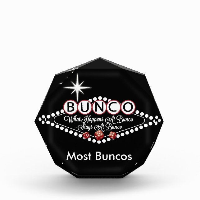 What Happens At Bunco Stays At Bunco Fun Award (Front)