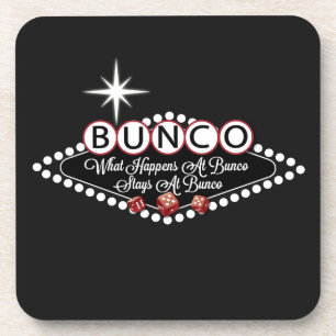 What Happens At Bunco Stays At Bunco Fun Beverage Coaster