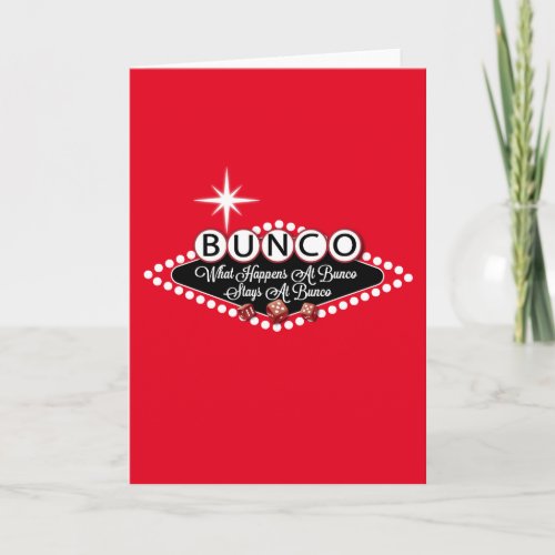 What Happens At Bunco Stays At Bunco Fun Card