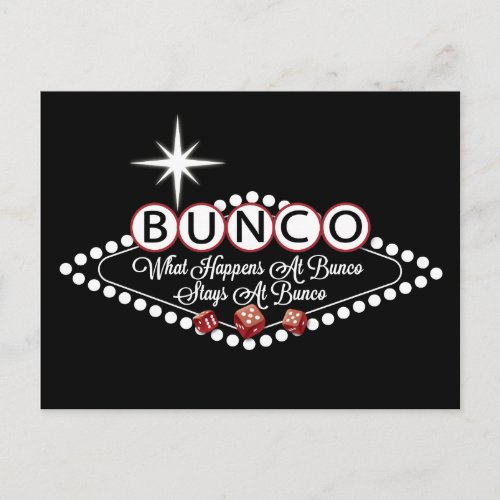 What Happens At Bunco Stays At Bunco Fun Postcard