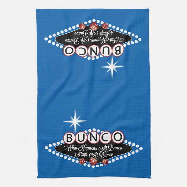 What Happens At Bunco Stays At Bunco Fun Towel (Vertical)