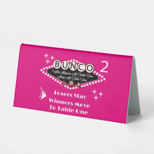 What Happens At Bunco Table Two Table Tent