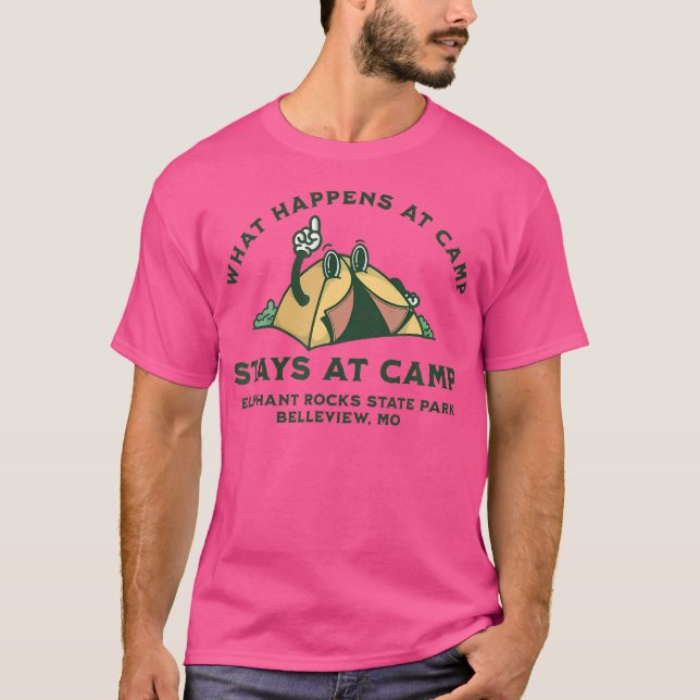 What Happens At Camp Elephant Rocks State Park T-Shirt (Front)