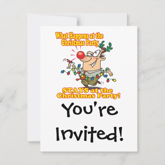 what happens at christmas party stays invitation (Front)