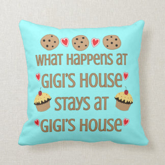 What happens at GiGi's House Throw Pillow