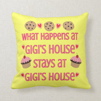 What happens at GiGi's House Throw Pillow
