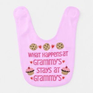 What happens at Grammy's Baby girl bib