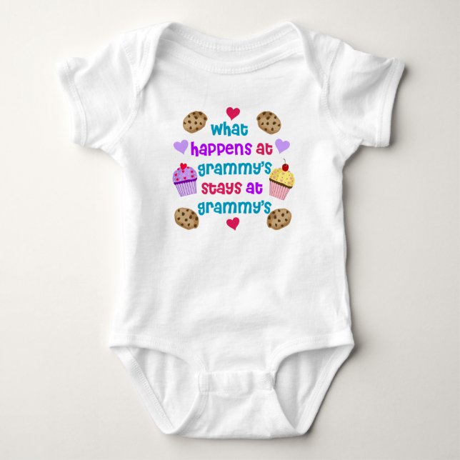 What happens at Grammy's stays at Grammy's Baby Bodysuit (Front)