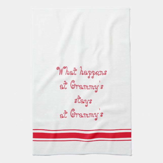What Happens At Grammy's Stays At Grammy's Kitchen Towel (Vertical)