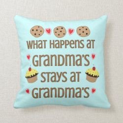 What happens at Grandma's Decorative Throw Pillow