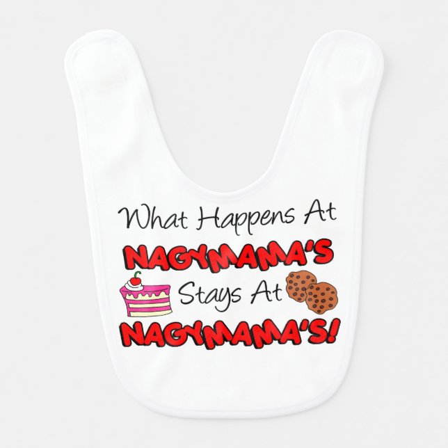 What Happens At Nagymama's baby bib (Front)