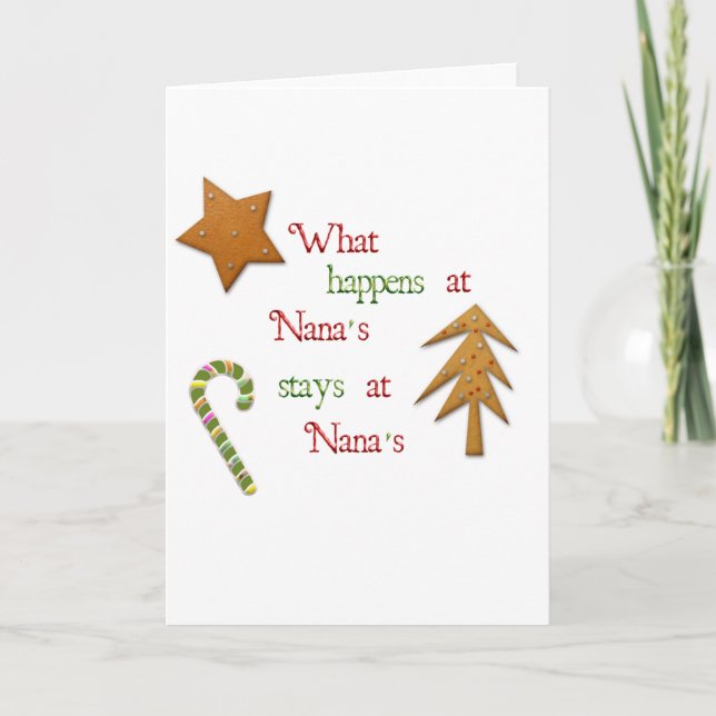 What Happens At Nanas Holiday Card (Front)