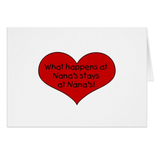 What happens at Nana's stays Cards (Front Horizontal)