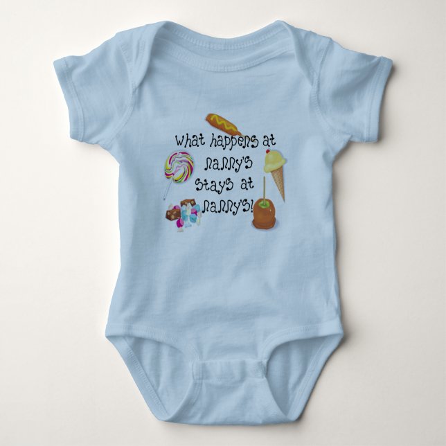 What Happens at Nanny's STAYS at Nanny's Baby Bodysuit (Front)