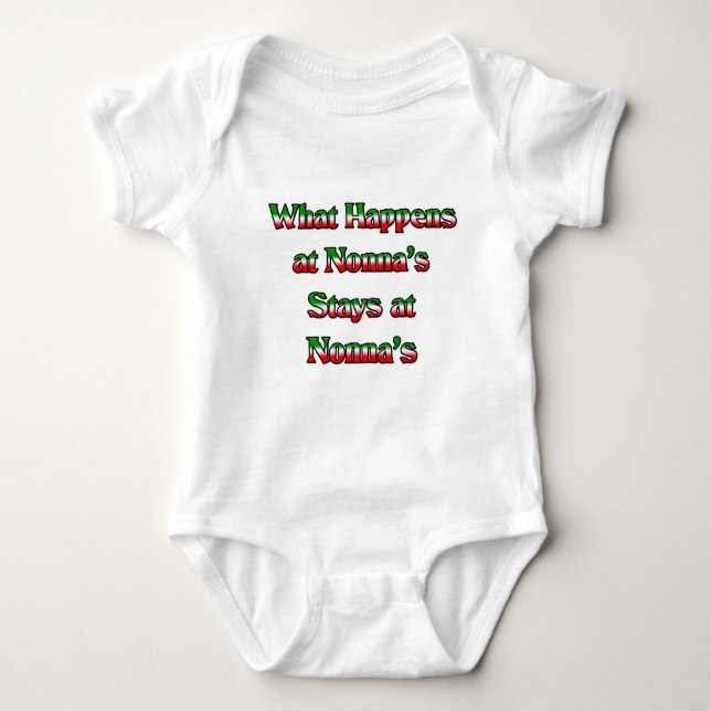 What Happens at Nonna's, Stays at Nonna's Baby Bodysuit (Front)