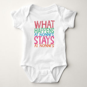 What happens at Nonni's stays at Nonni's Baby Bodysuit