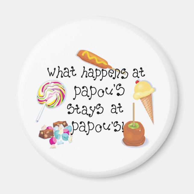 What Happens at Papou&apos;s STAYS at Papou&apos;s Magnet (Front)
