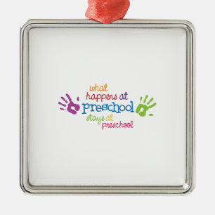 What Happens At Preschool Days Metal Ornament