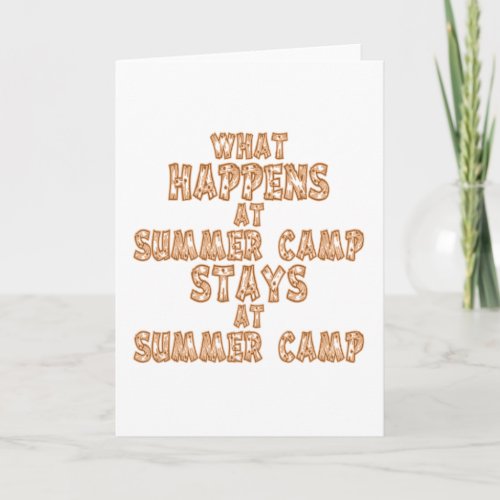 What Happens at Summer Camp Card