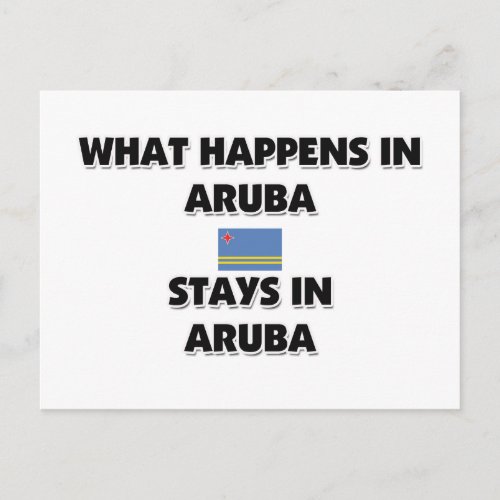 What Happens In ARUBA Stays There Postcard