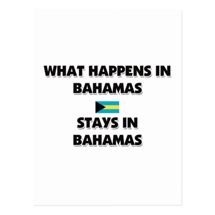 What Happens In BAHAMAS Stays There Postcards