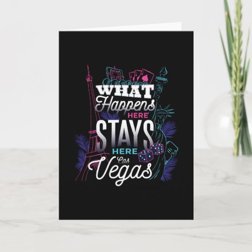 What Happens In Las Vegas Funny Casino Card