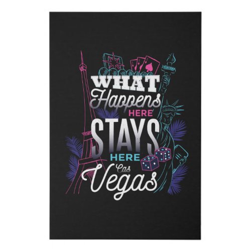 What Happens In Las Vegas Funny Casino Faux Canvas Print