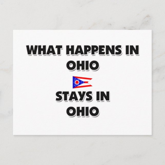 What Happens In OHIO Stays There Postcard (Front)